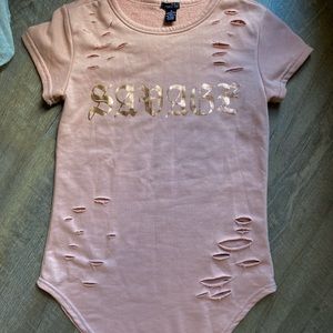 Distressed “Savage” top